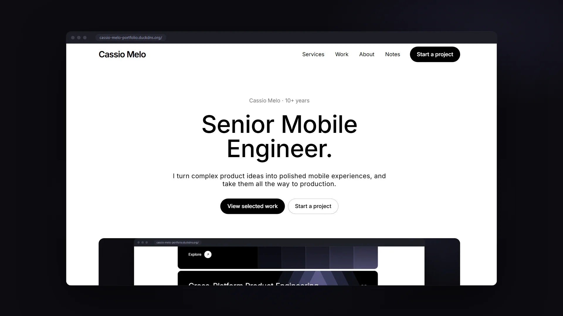 Rebuilt product homepage