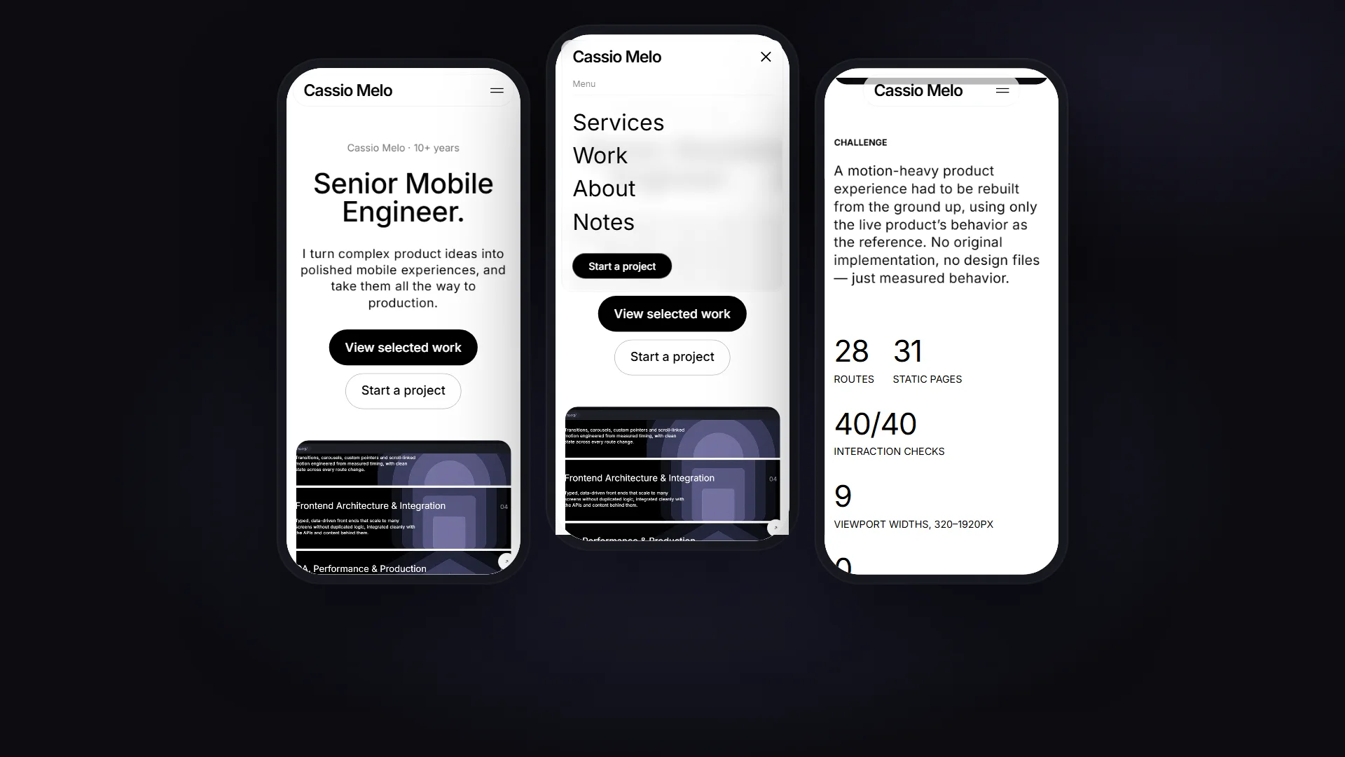Mobile screens